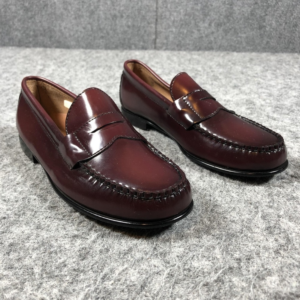 G H Bass Co Penny Loafer Oxford Dress Shoes Mens 4 D Brown Leather Slip On